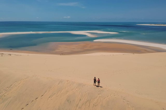 Sandy Banks And Turquoise Water In Bazaruto Archipelago Mozambique