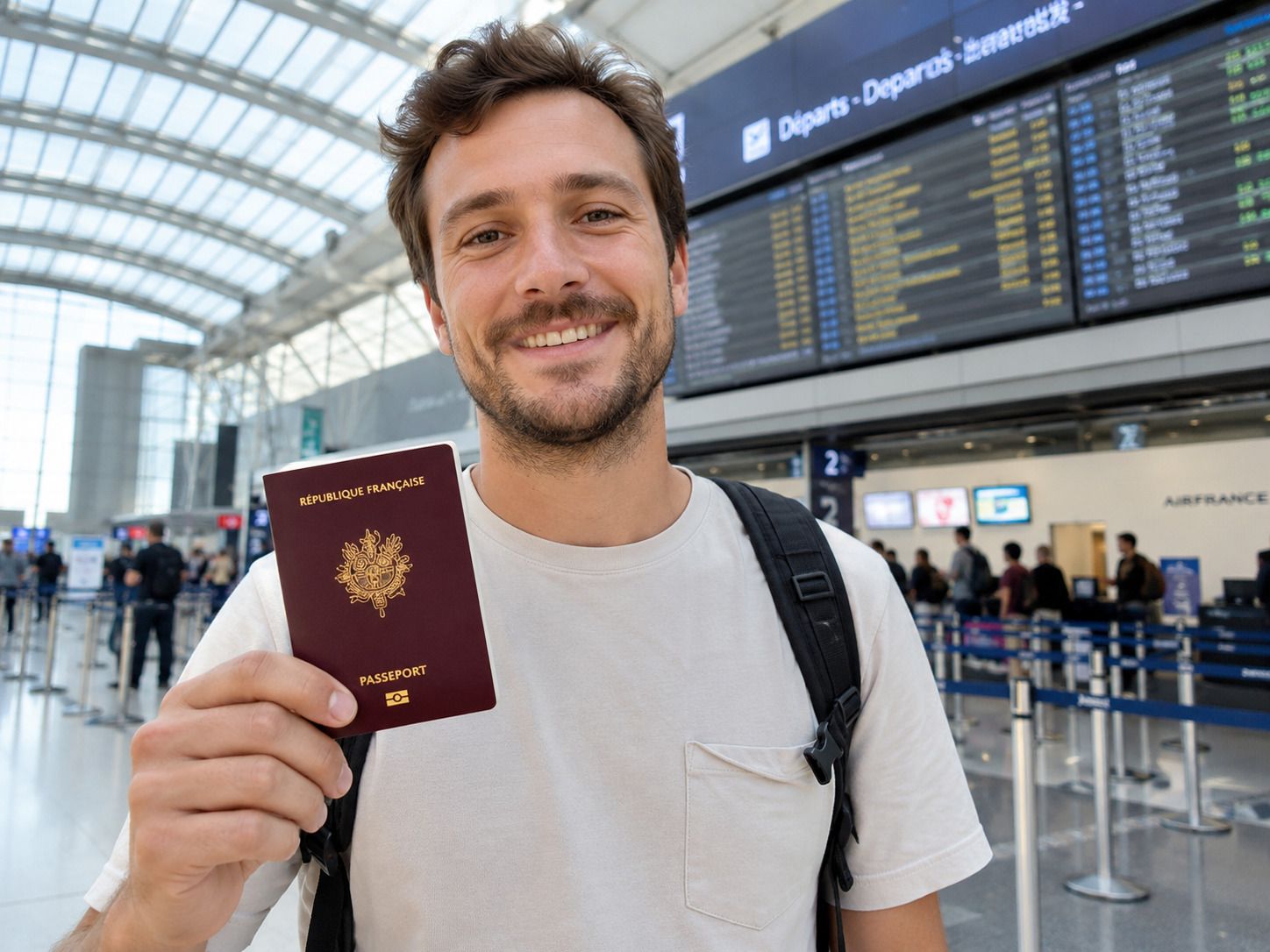 A Traveller Carrying French Passport