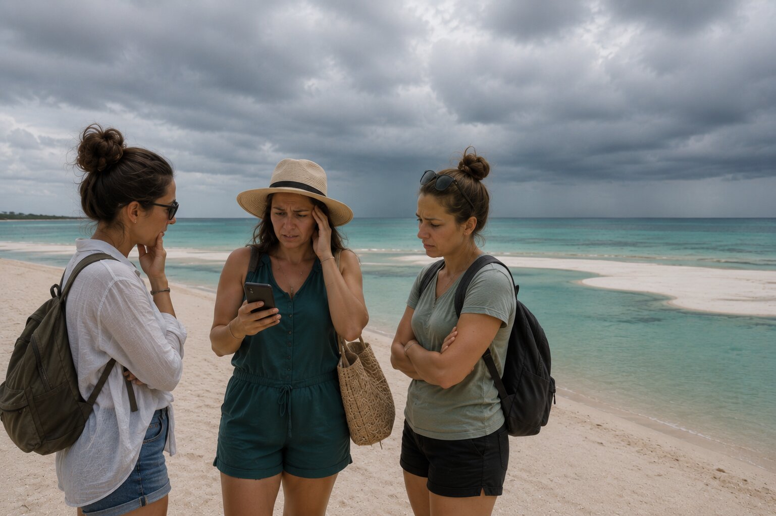 Bad Weather At A Beach In Mozambique