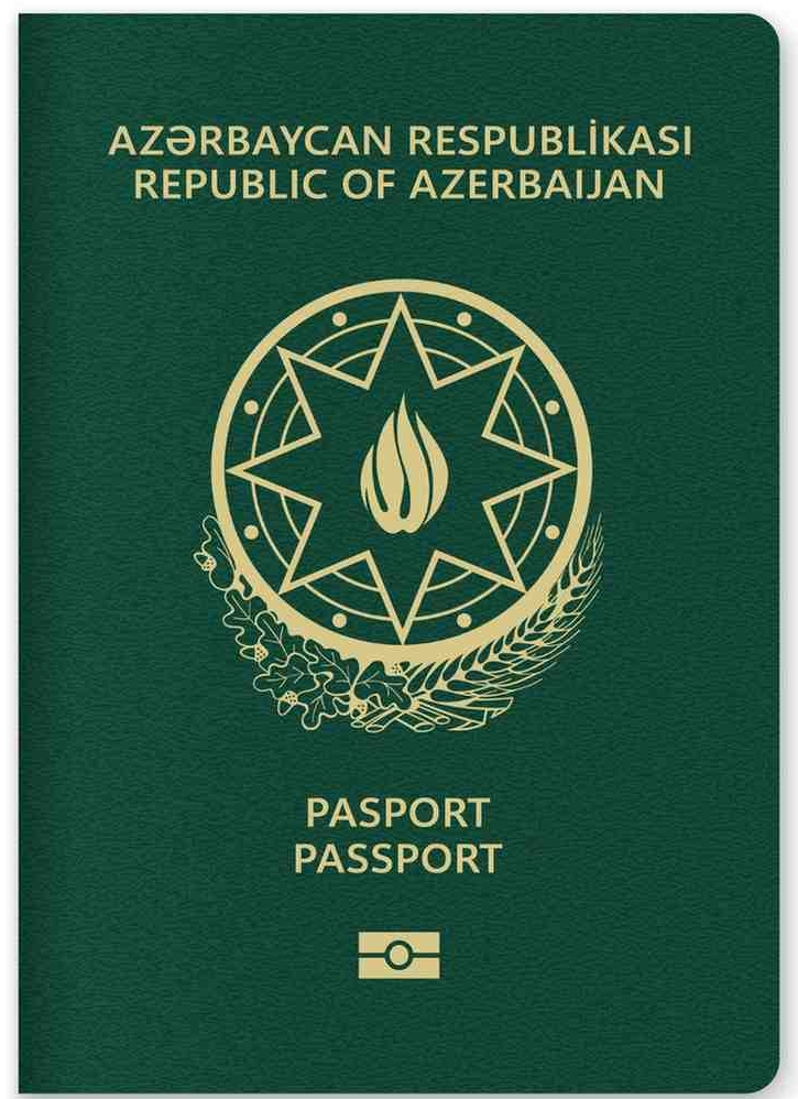 Close Up Of A Azerbaijan Passport