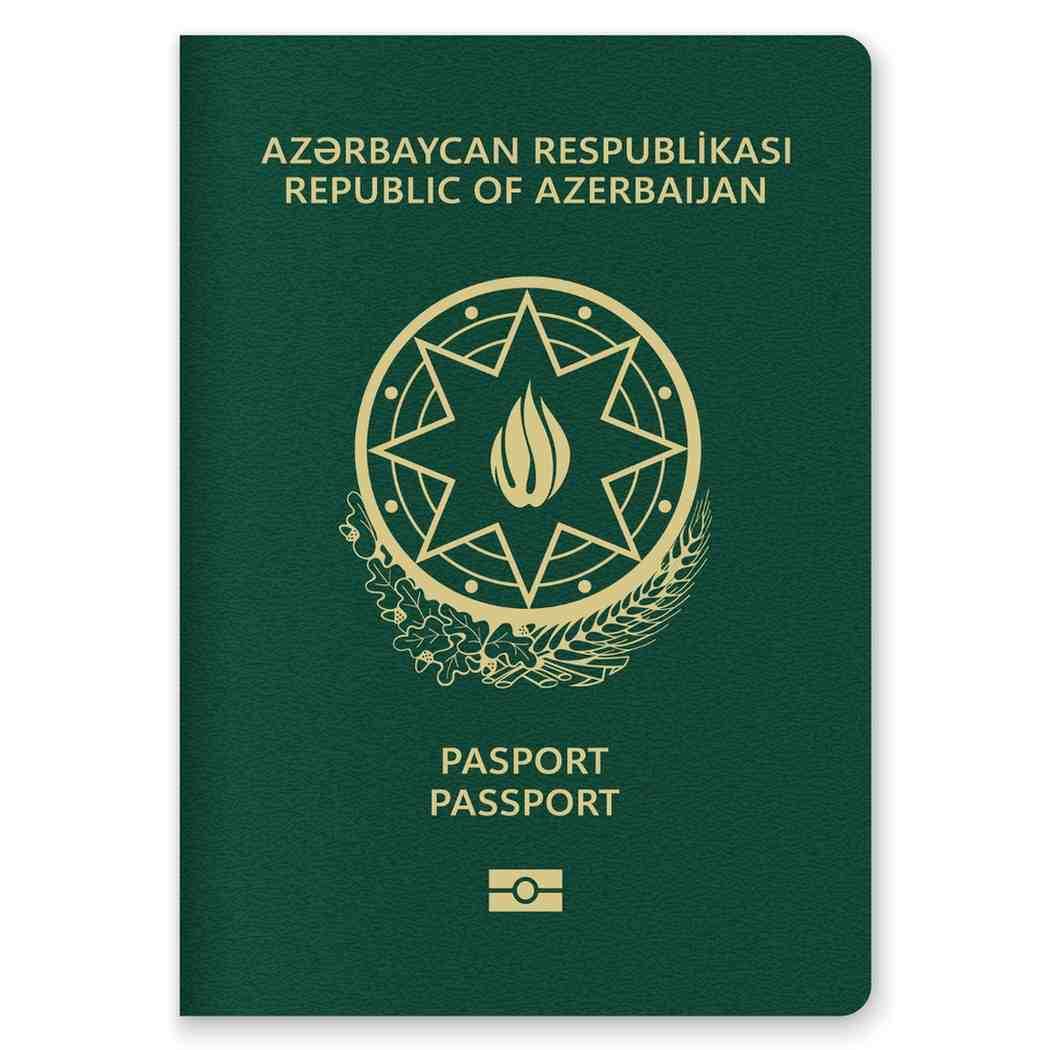 Close Up Of A Azerbaijan Passport