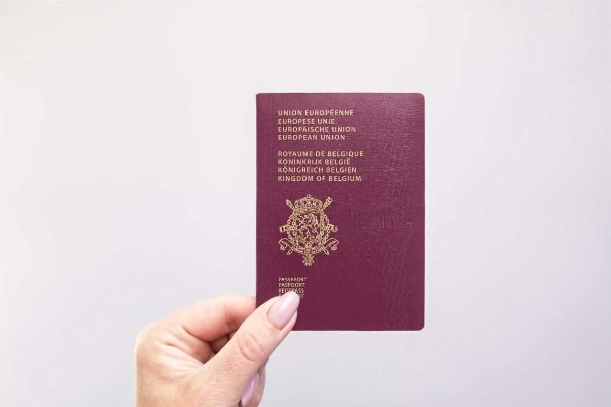 Close Up Of A Belgium Passport