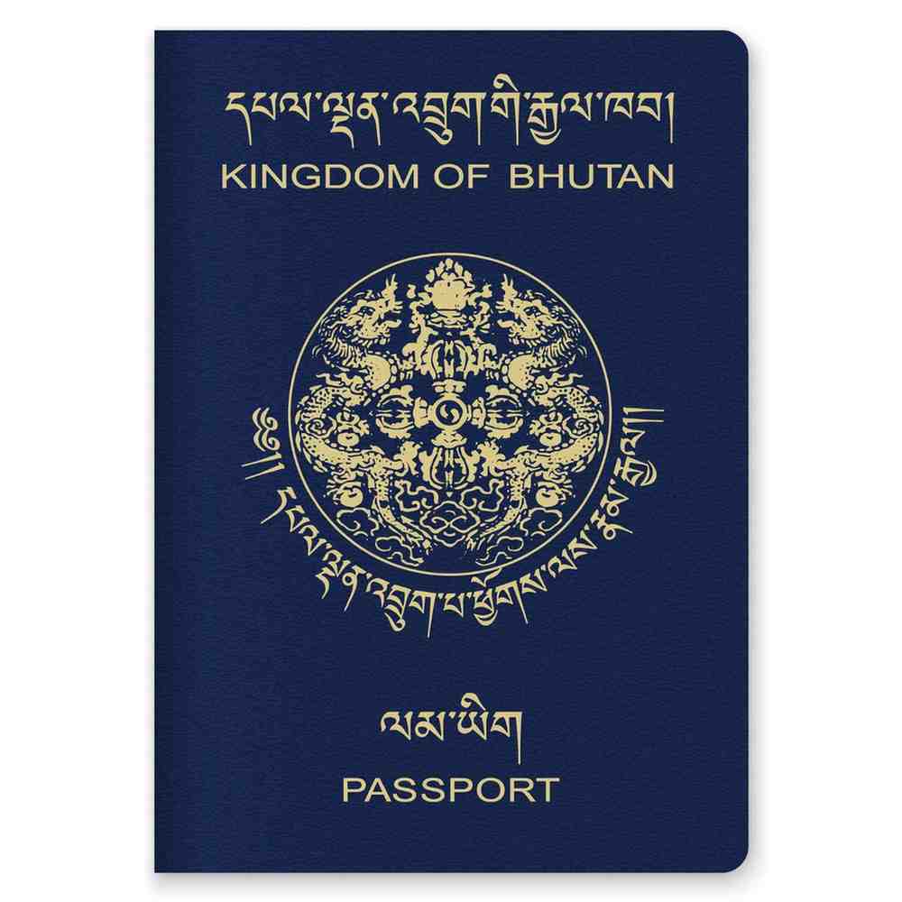 Close Up Of A Bhutan Passport