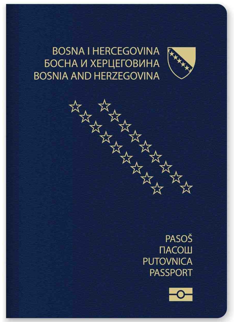 Close Up Of A Bosnia And Herzegovina Passport