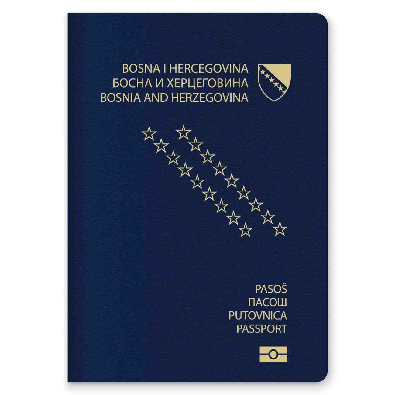 Close Up Of A Bosnia And Herzegovina Passport