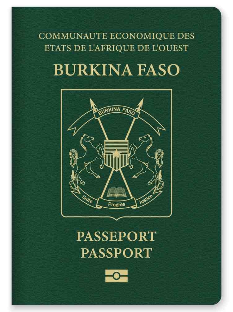 Close Up Of A Burkina Faso Passport