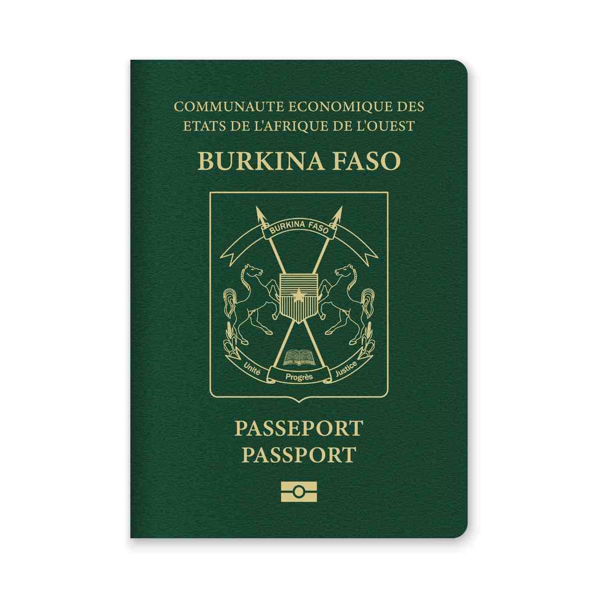 Close Up Of A Burkina Faso Passport