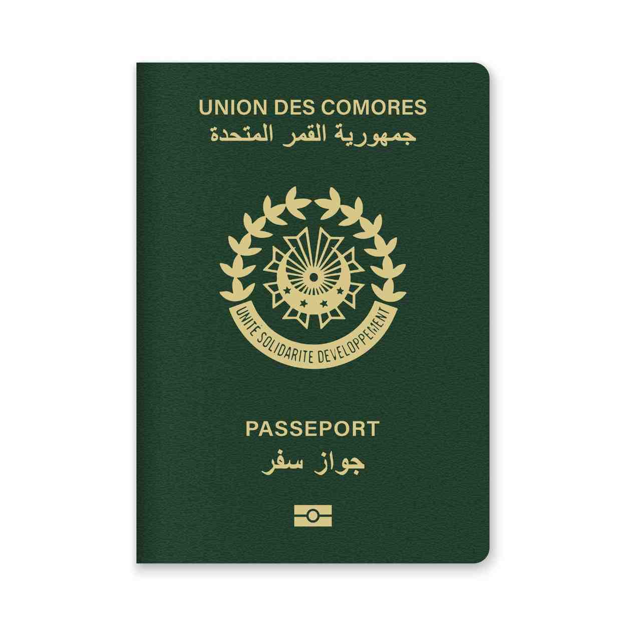 Close Up Of A Comoros Passport
