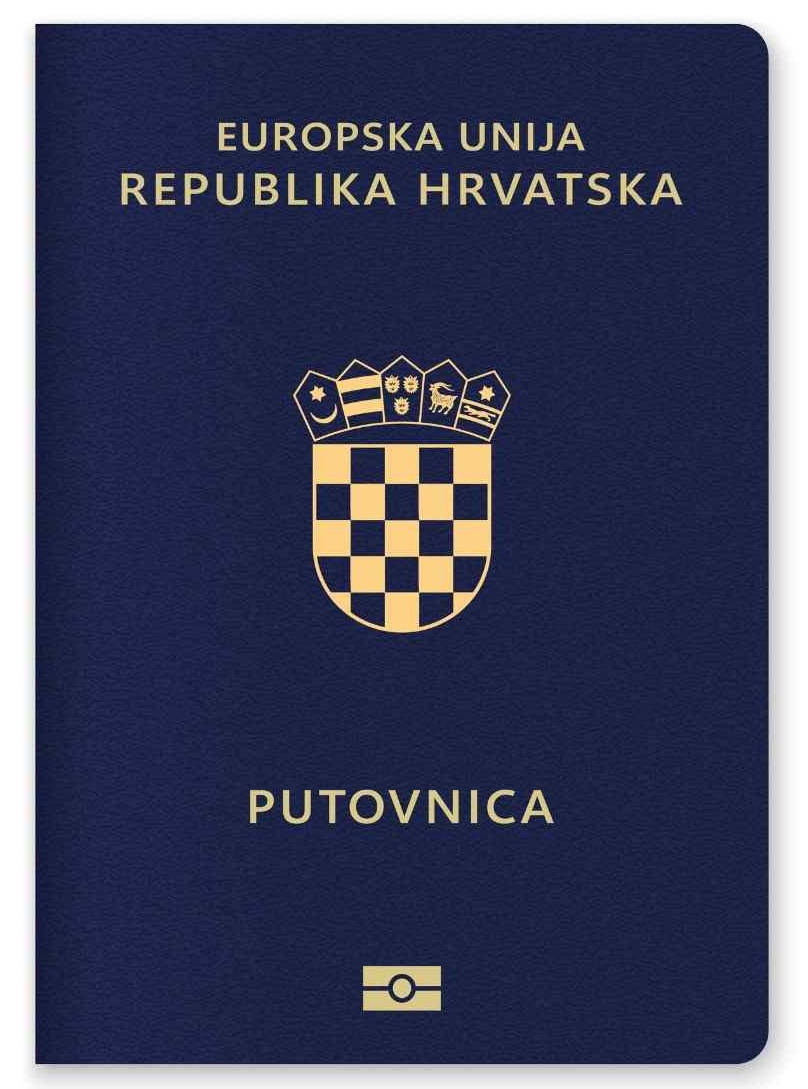 Close Up Of A Croatia Passport
