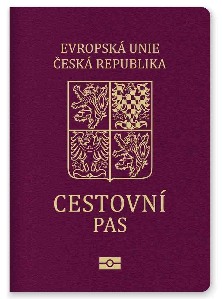 Close Up Of A Czech Republic Passport