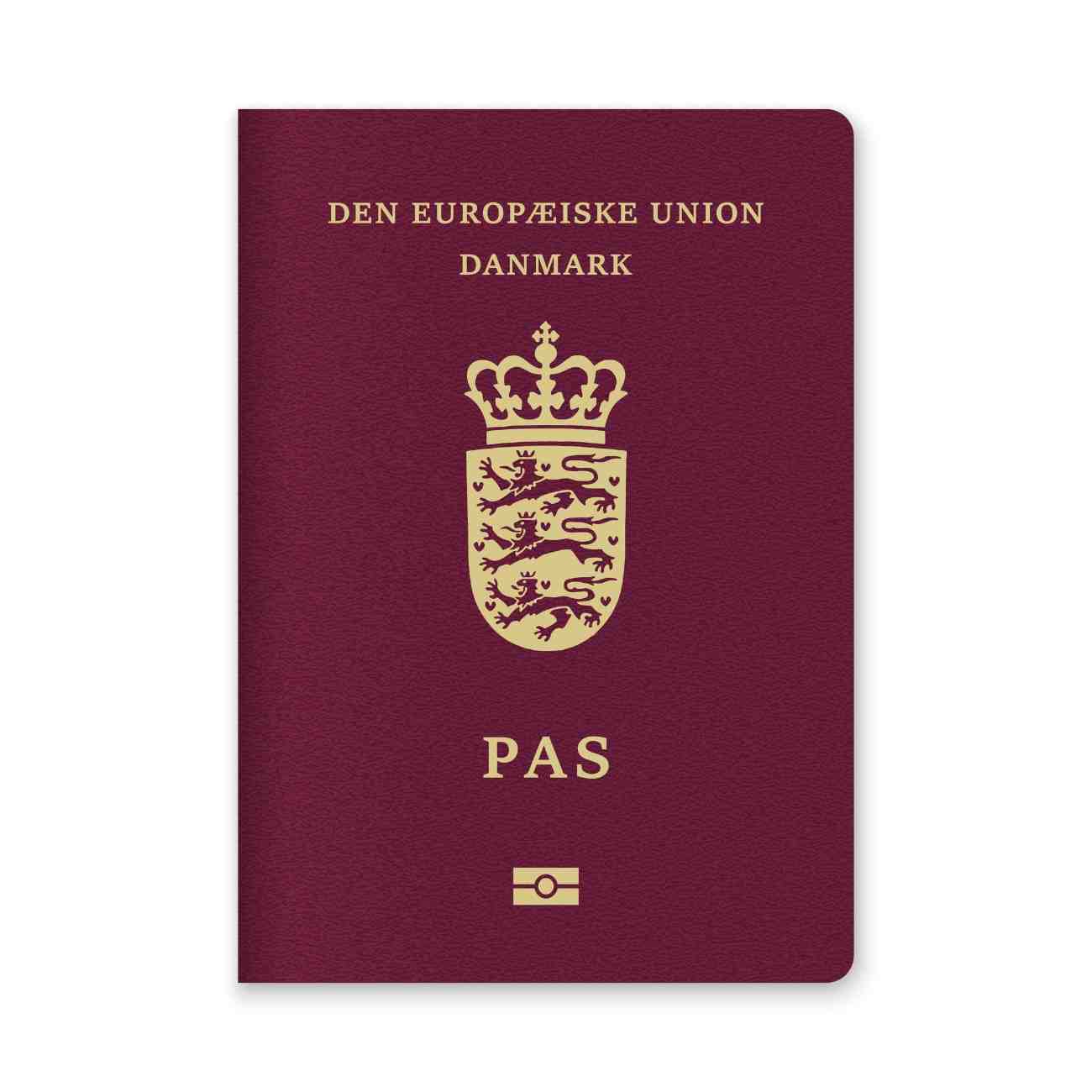 Close Up Of A Denmark Passport