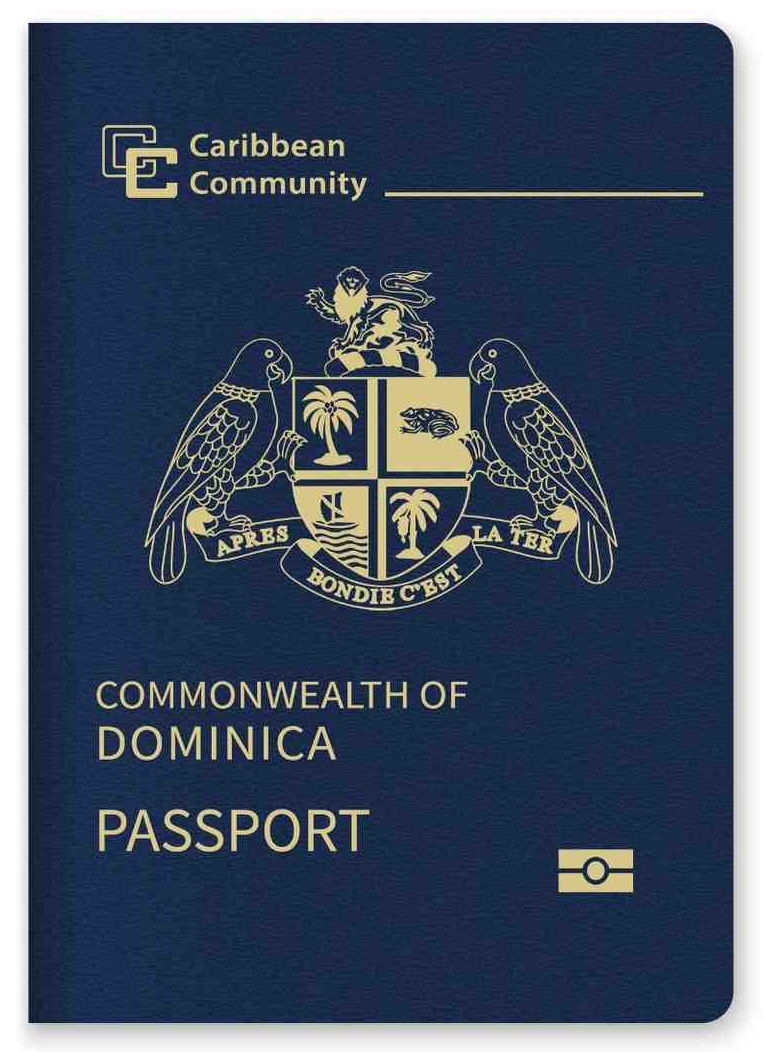 Close Up Of A Dominica Passport