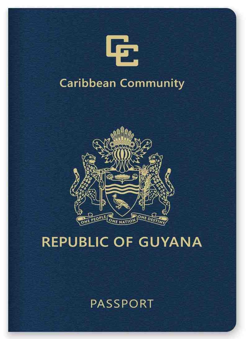 Close Up Of A Guyana Passport