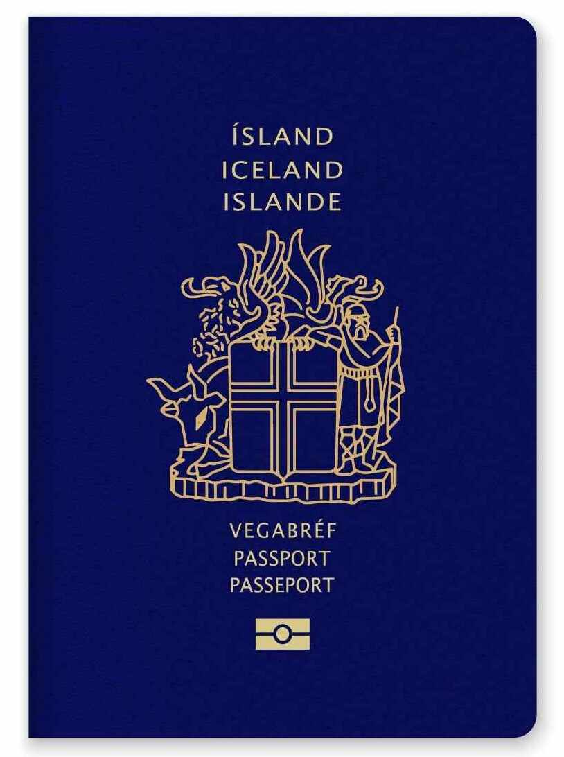 Close Up Of A Iceland Passport