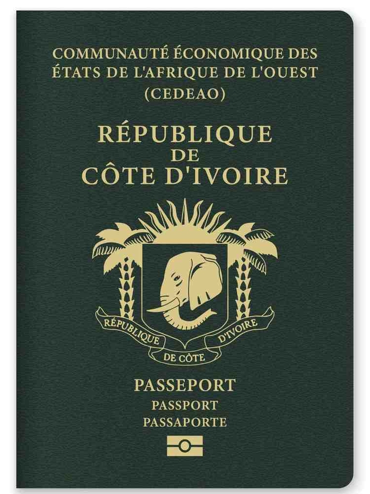 Close Up Of A Ivory Coast Passport