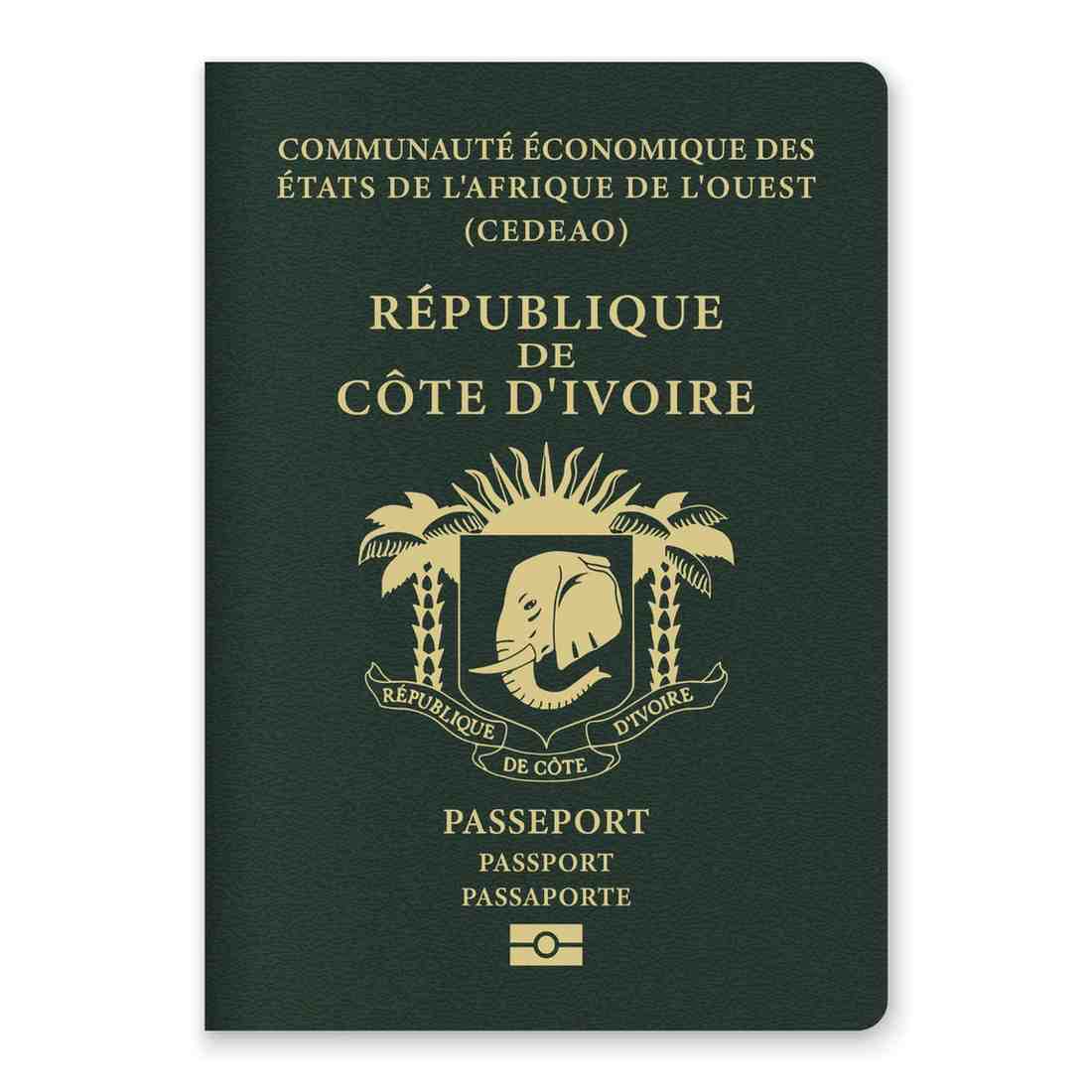 Close Up Of A Ivory Coast Passport