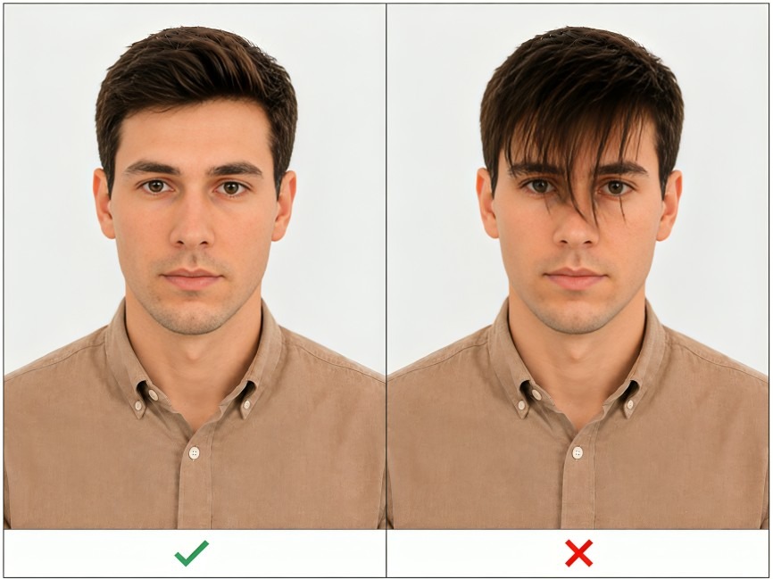 Correct And Incorrect Hair Placement Photos