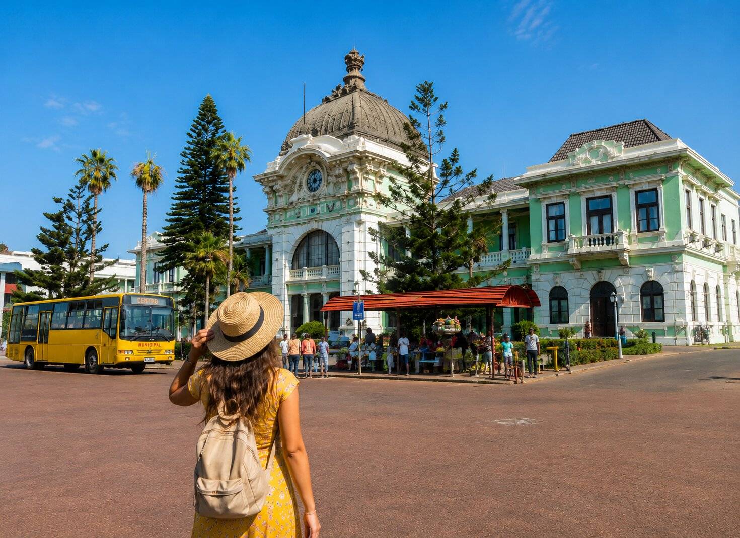 Female traveller in Mozambique