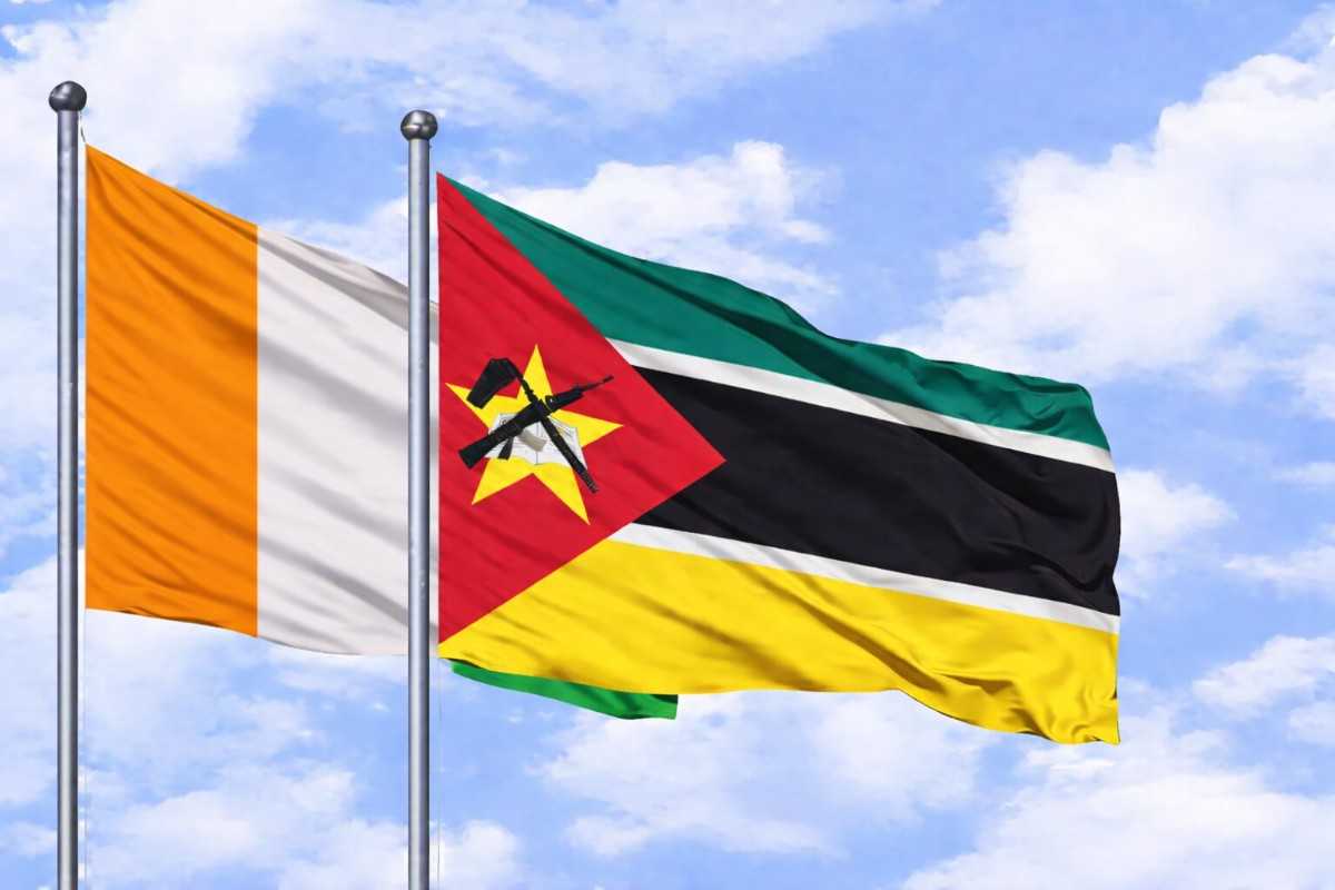 Flags Of Cote Divoire And Mozambique