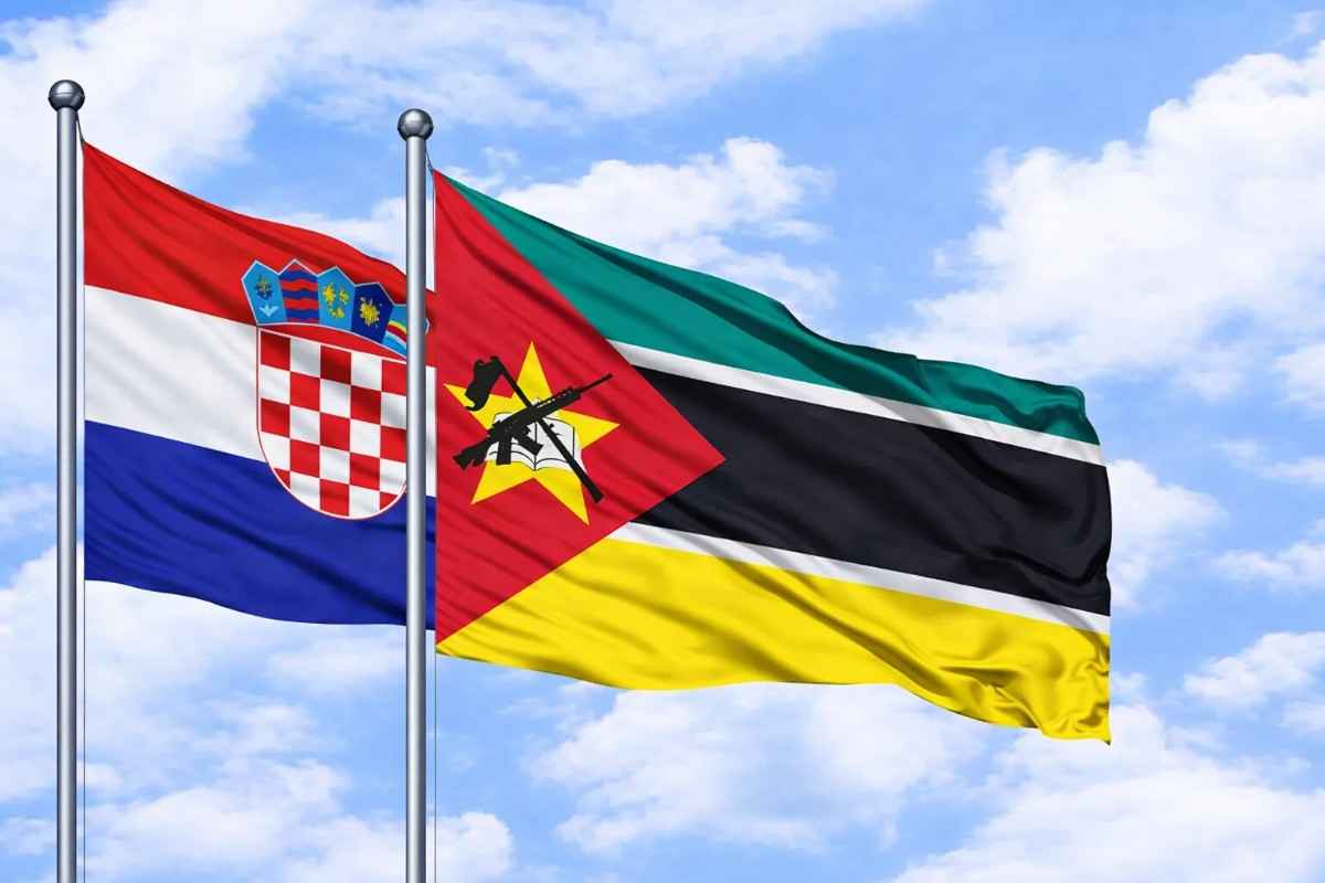 Flags Of Croatia And Mozambique