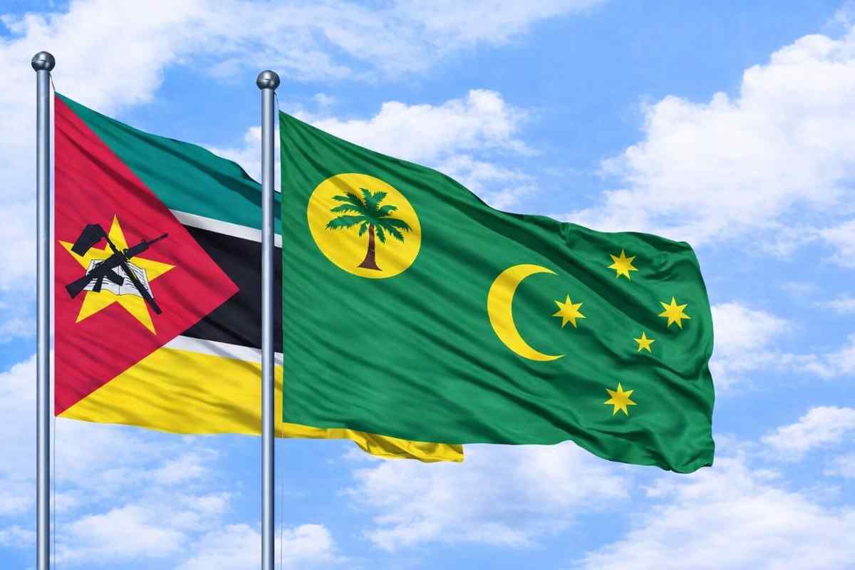Flags Of Mozambique And Cocos Islands