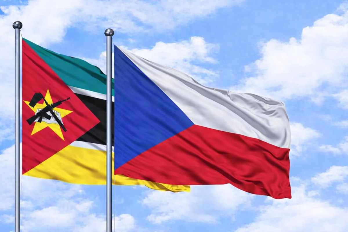 Flags Of Mozambique And Czech Republic