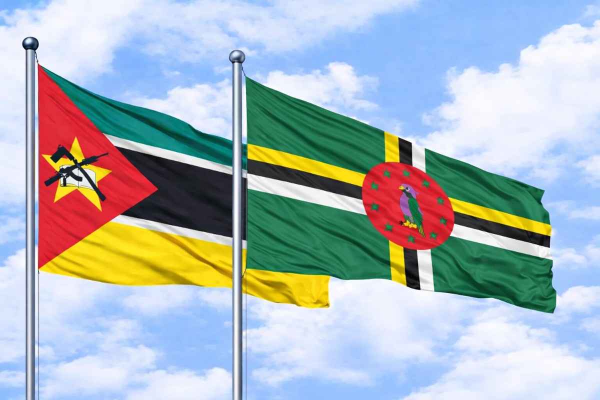 Flags Of Mozambique And Dominica