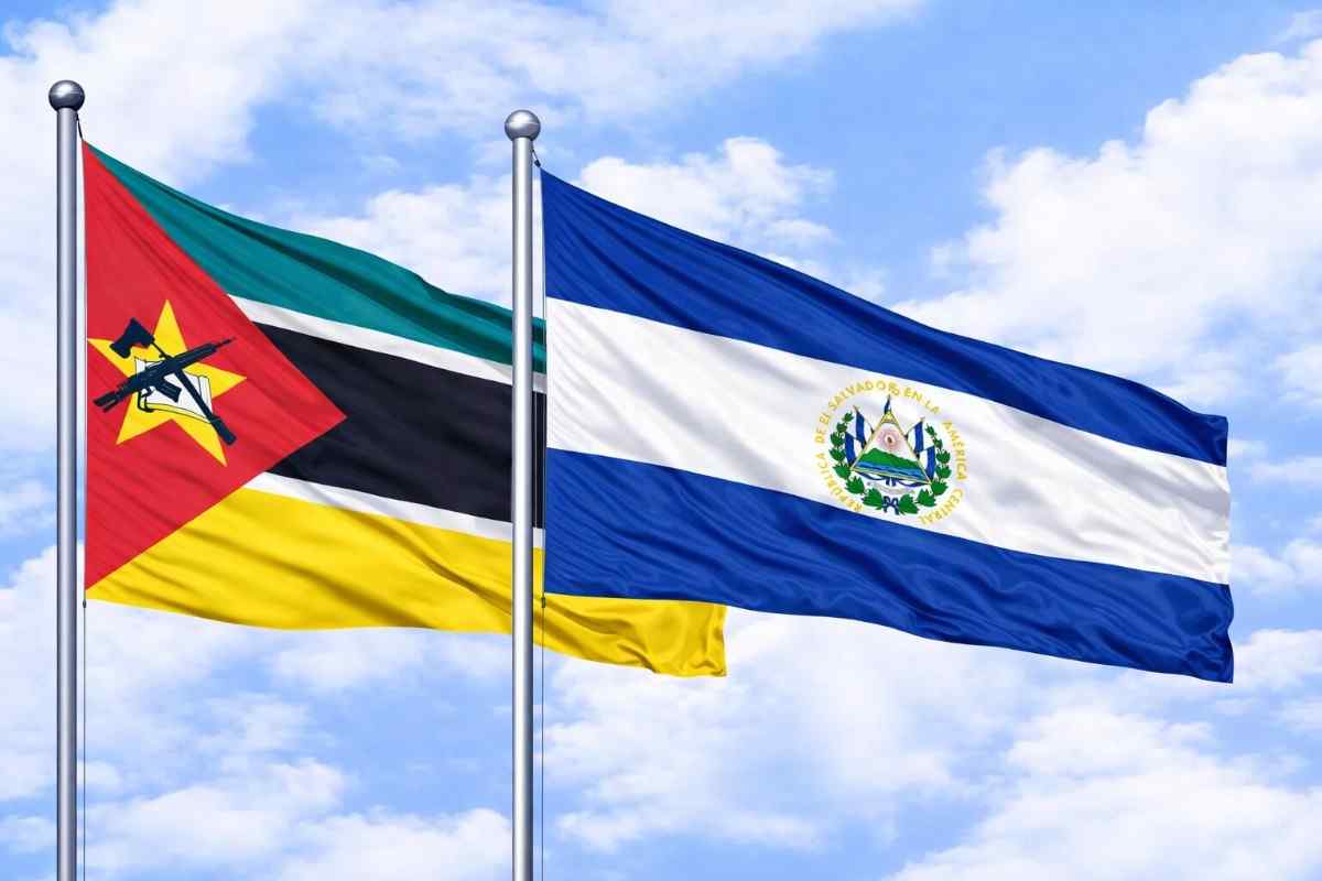 Flags Of Mozambique And El Salvador