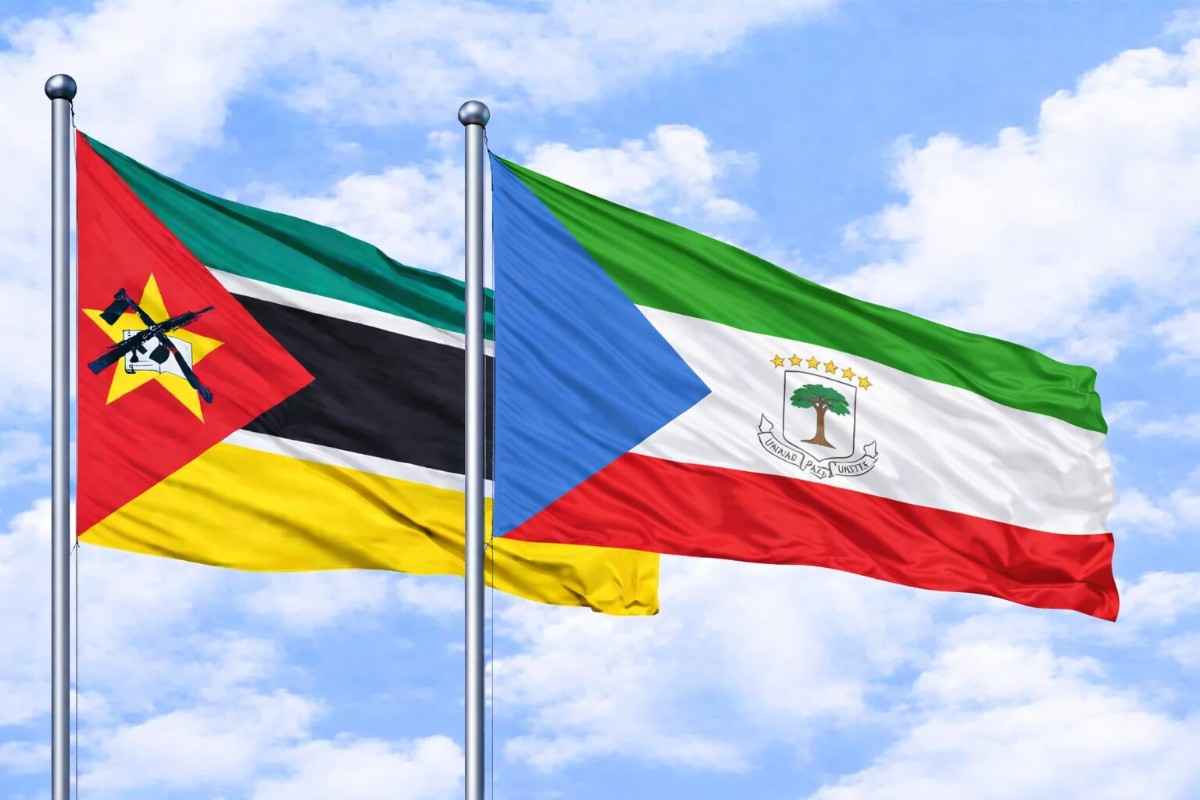 Flags Of Mozambique And Equatorial Guinea