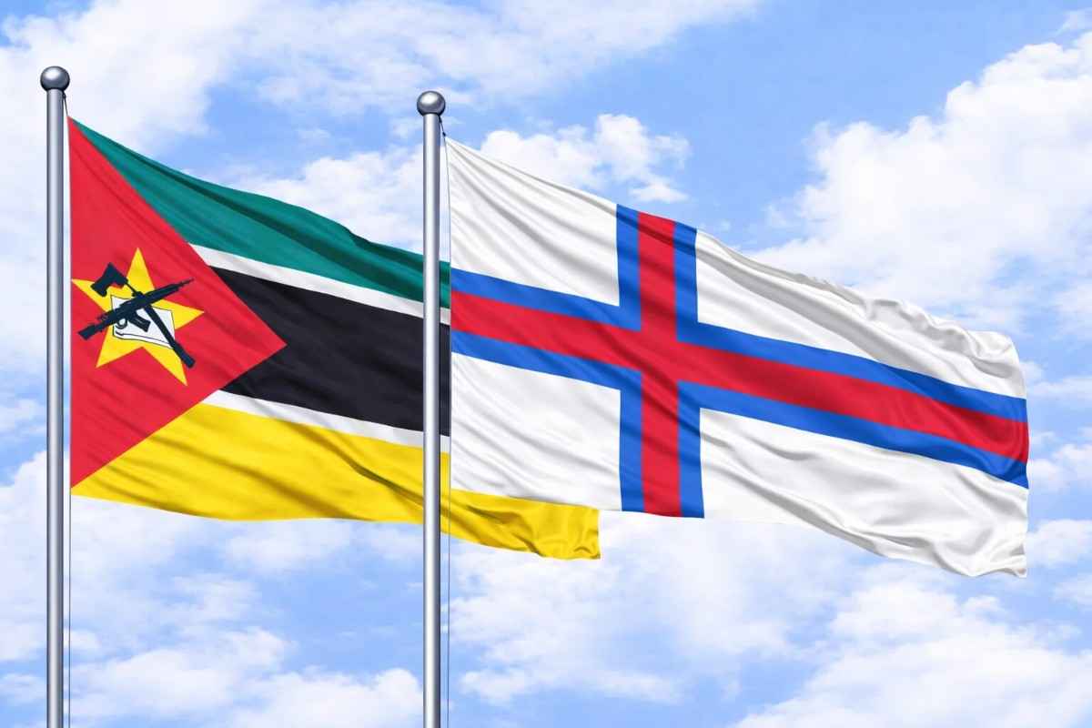 Flags Of Mozambique And Faroe Islands