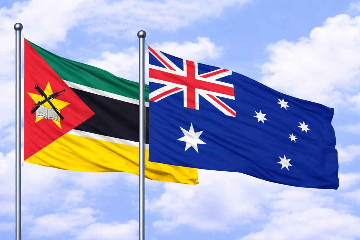 Flags Of Mozambique And Heard Island And Mcdonald Islands