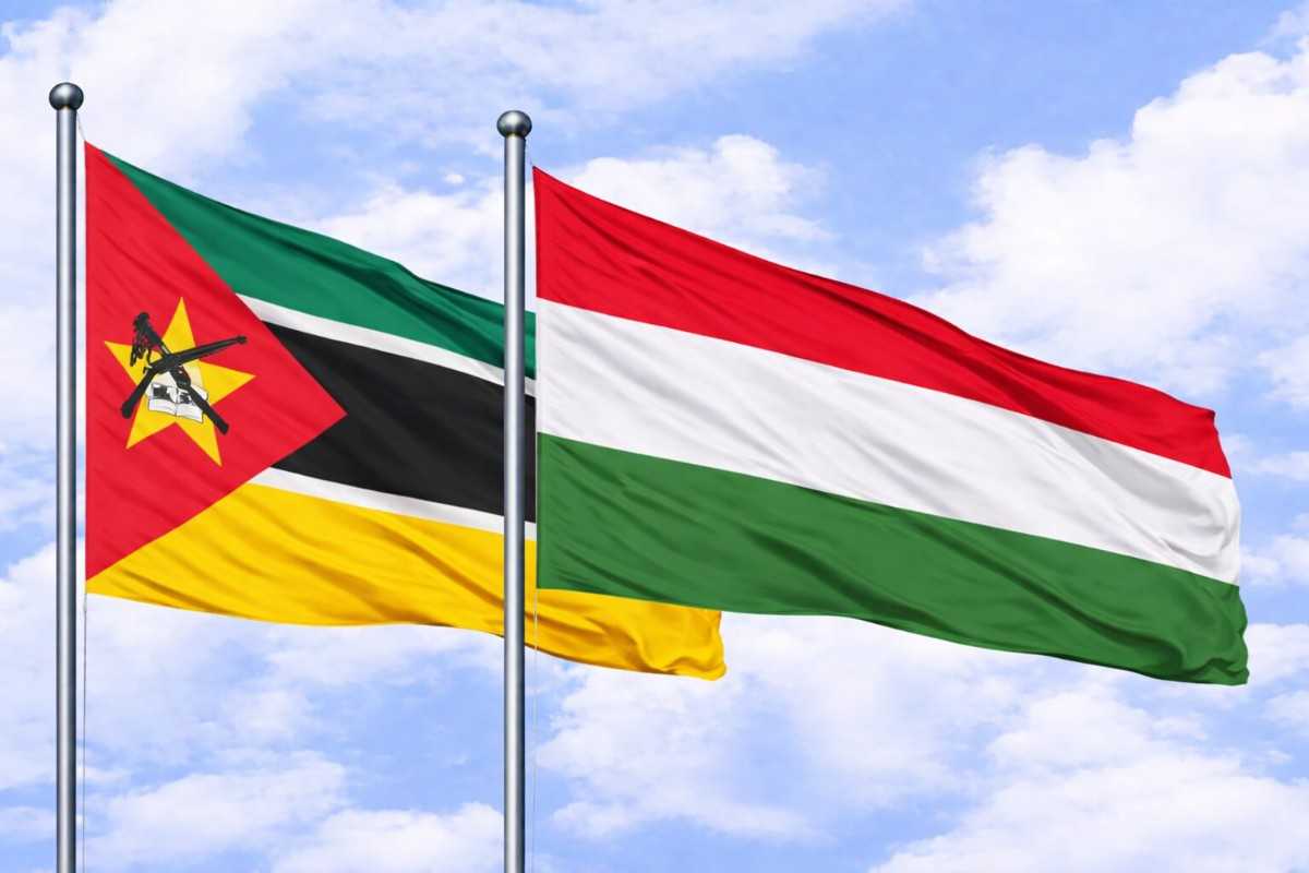 Flags Of Mozambique And Hungary