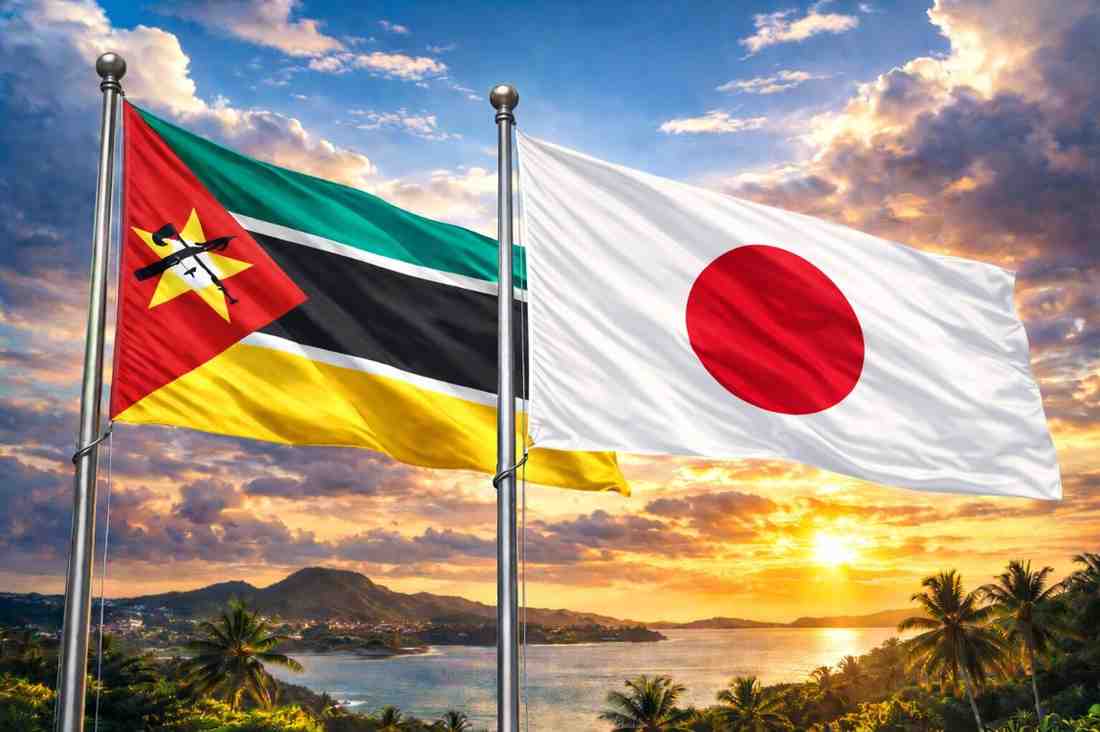 Flags Of Mozambique And Japan Jpg