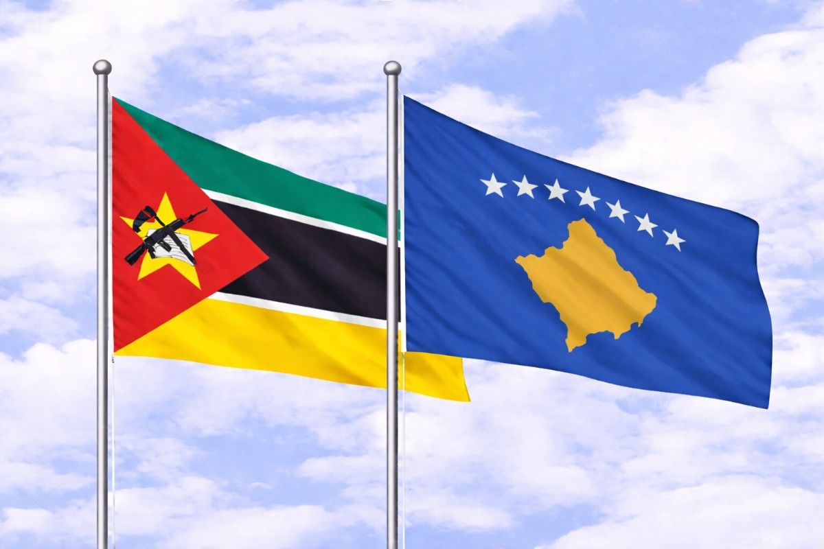 Flags Of Mozambique And Kosovo