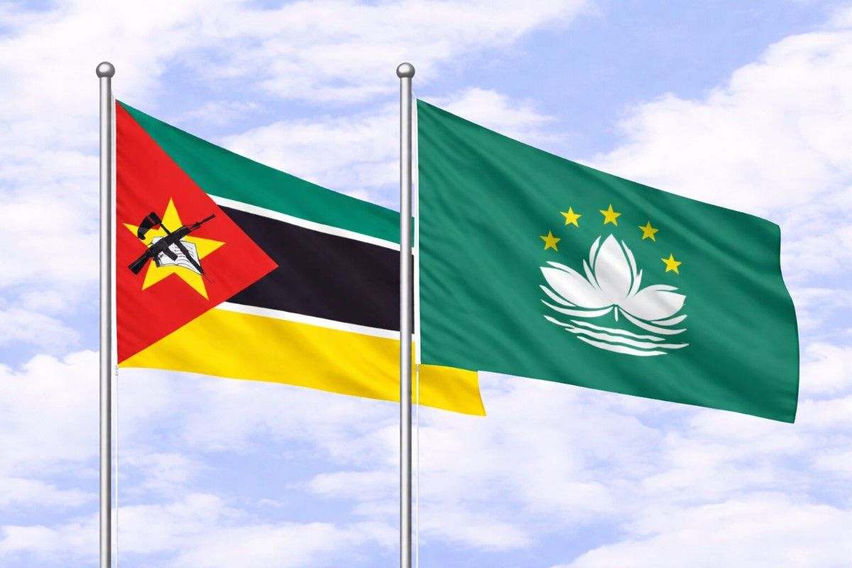 Flags Of Mozambique And Macau