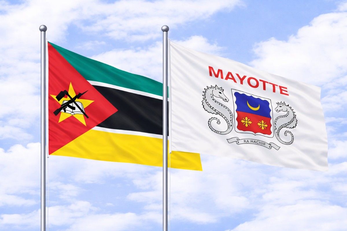 Flags Of Mozambique And Mayotte