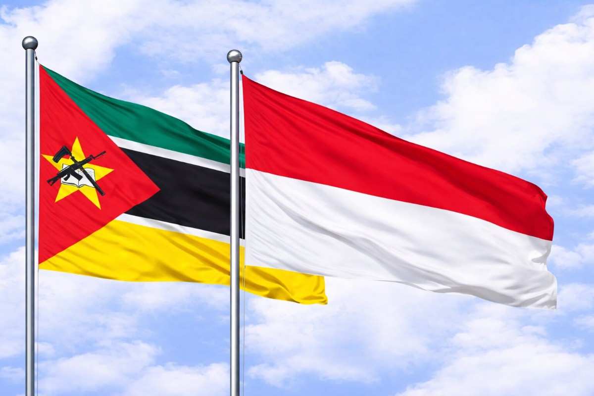 Flags Of Mozambique And Monaco