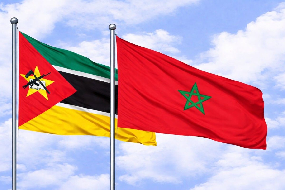Flags Of Mozambique And Morocco