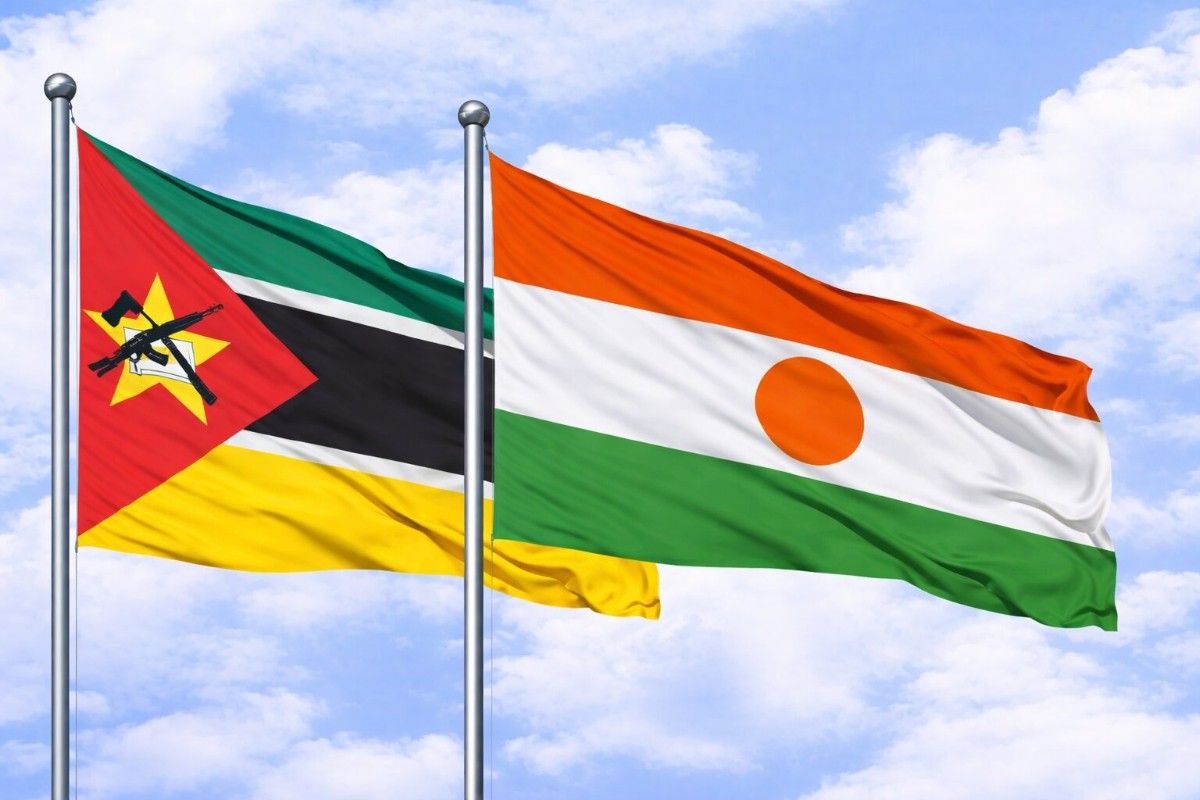 Flags Of Mozambique And Niger