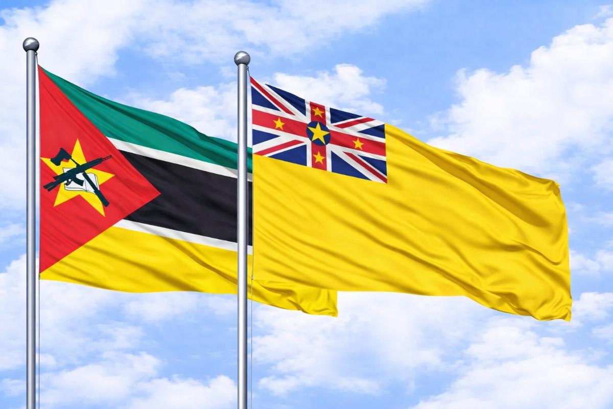 Flags Of Mozambique And Niue