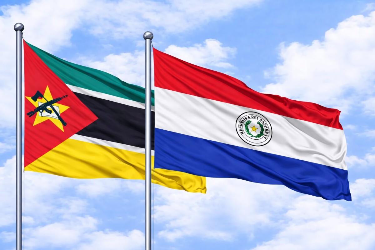 Flags Of Mozambique And Paraguay