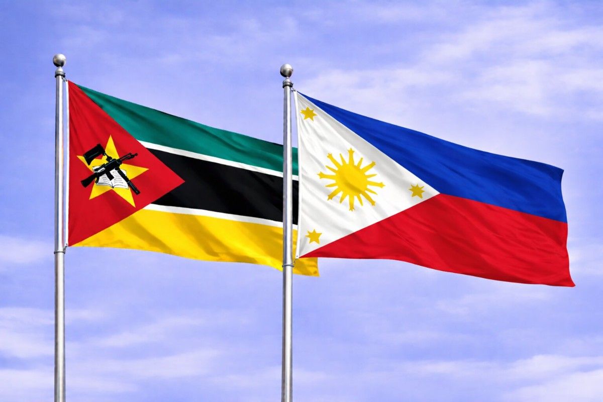Flags Of Mozambique And Philippines