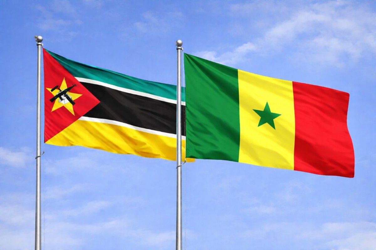 Flags Of Mozambique And Senegal