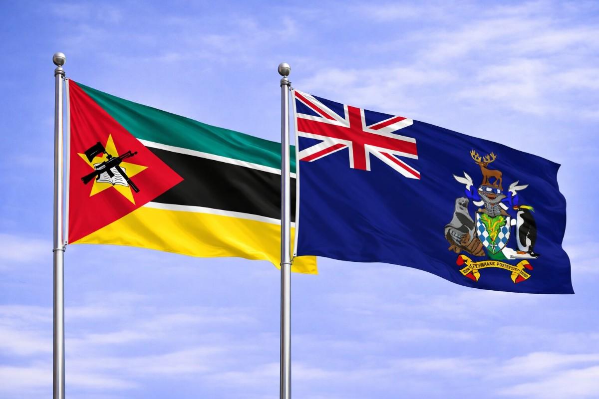 Flags Of Mozambique And South Georgia