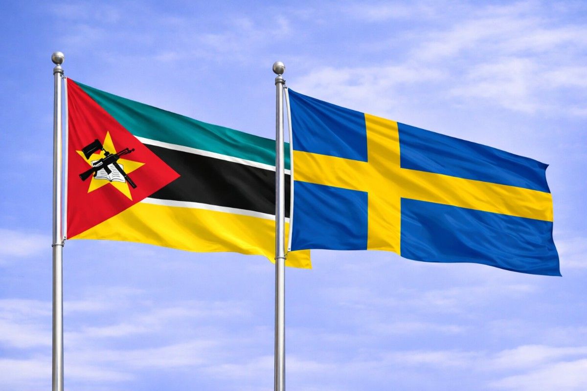 Flags Of Mozambique And Sweden
