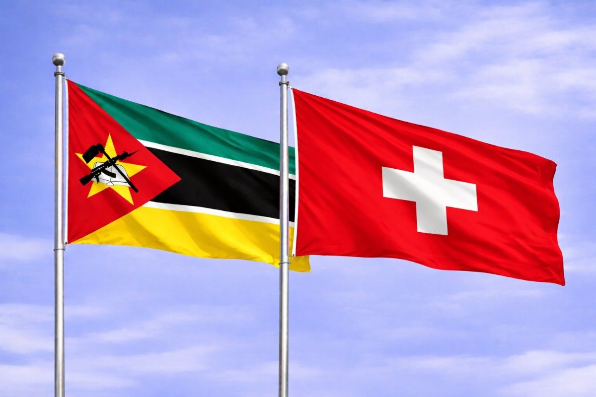 Flags Of Mozambique And Switzerland