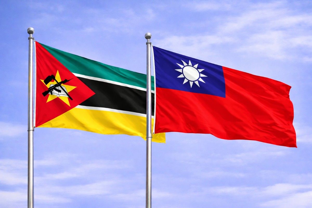 Flags Of Mozambique And Taiwan