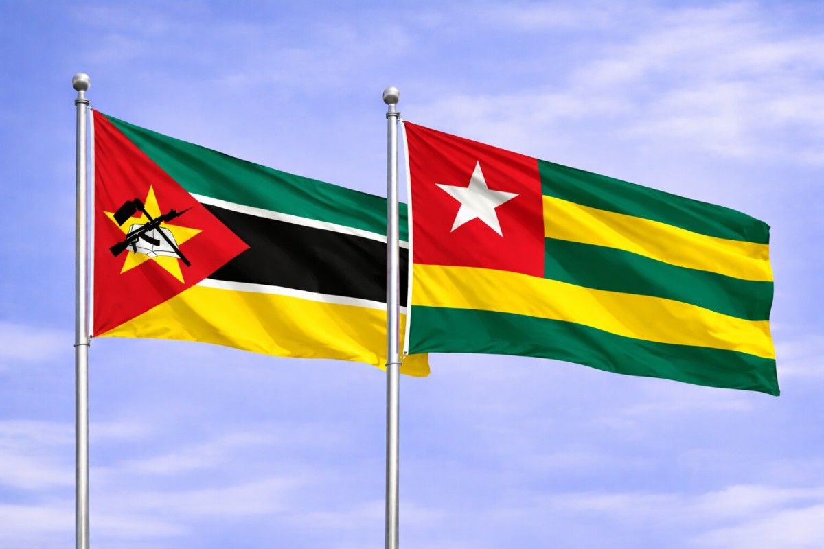 Flags Of Mozambique And Togo
