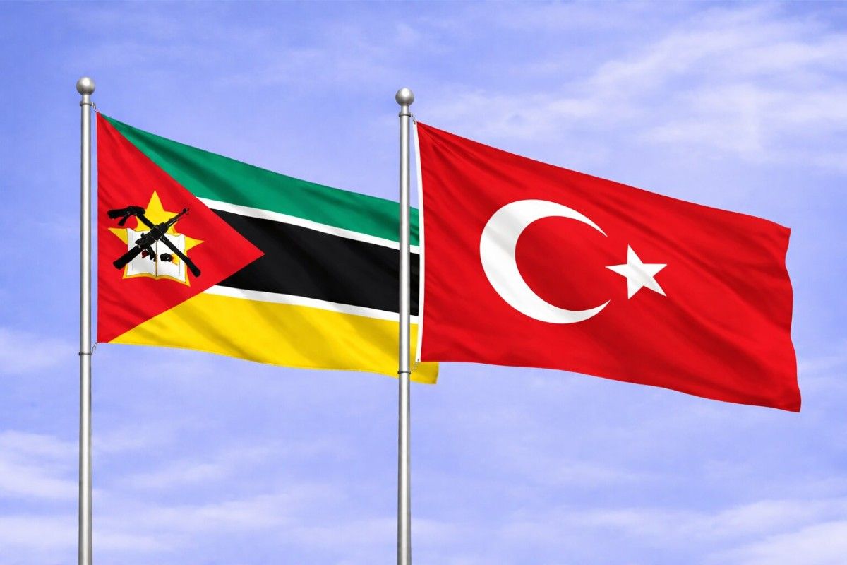 Flags Of Mozambique And Turkey