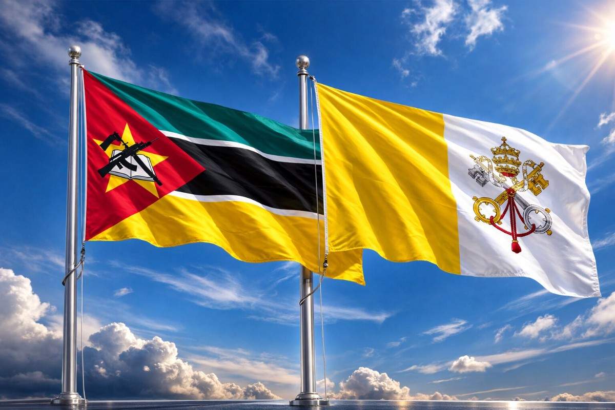 Flags Of Mozambique And Vatican City